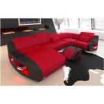 Rote Moderne Sofa Dreams U-förmige Leder Wohnlandschaften aus Leder mit Armlehne Breite 350-400cm, Höhe 50-100cm, Tiefe 350-400cm 