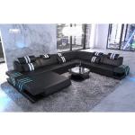 Schwarze Sofa Dreams Venedig XXL Wohnlandschaften mit Ländermotiv aus Baumwolle Breite 350-400cm, Höhe 50-100cm, Tiefe 250-300cm 