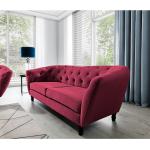 Reduzierte Rote Art Deco Zweisitzer-Sofas aus Samt Breite 50-100cm, Höhe 200-250cm 2 Personen 