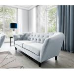 Reduzierte Graue Art Deco Zweisitzer-Sofas aus Samt Breite 50-100cm, Höhe 200-250cm 2 Personen 