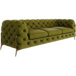 Reduzierte Grüne Moderne Chesterfield Sofas aus Samt Breite 100-150cm, Höhe 200-250cm 