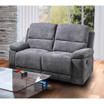 Sofa in grauer Microfaser bezogen mit Relaxfunktion,, 2-Sitzer, Maße: B/H/T ca. 153/96/93 cm