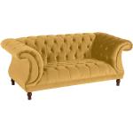 Reduzierte Gelbe Moderne Max Winzer Chesterfield Sofas aus Samt mit Armlehne Breite 100-150cm, Höhe 200-250cm 2 Personen 
