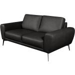 Schwarze Loftscape Zweisitzer-Sofas aus Leder Breite 50-100cm, Höhe 150-200cm, Tiefe 50-100cm 2 Personen 