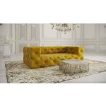 Reduzierte Gelbe Moderne Chesterfield Sofas aus Stoff Breite 100-150cm, Höhe 200-250cm 2 Personen 