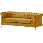 Reduzierte Gelbe Moderne Mercer41 Chesterfield Sofas aus Samt Breite 150-200cm, Höhe 0-50cm, Tiefe 50-100cm 2 Personen 