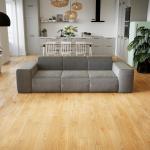 Sofa Samt Sandgrau - Moderne Designer-Couch: Hochwertige Qualität, einzigartiges Design - 246 x 72 x 107 cm, Komplett anpassbar