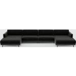 Schwarze Moderne Mycs Designer-Sofas aus Samt Breite 150-200cm, Höhe 50-100cm, Tiefe 400-450cm 