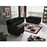 Schwarze Moderne Fun-Möbel Couchgarnituren 3-2-1 aus Kunstleder Breite 150-200cm, Höhe 50-100cm, Tiefe 50-100cm 