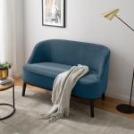 Blaue Ridgevalley Zweisitzer-Sofas aus Textil Breite 100-150cm, Höhe 50-100cm, Tiefe 50-100cm 2 Personen 