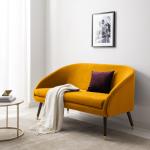 Gelbe Ridgevalley Zweisitzer-Sofas aus Textil Breite 100-150cm, Höhe 50-100cm, Tiefe 50-100cm 2 Personen 