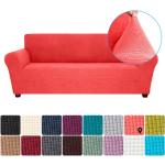 Sofabezug aus Polarfleece,3-Sitzer-Sofa-rot orange
