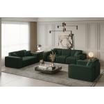 Grüne Fun-Möbel Couchgarnituren 3-2-1 aus Stoff Tiefe 0-50cm 