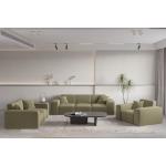 Olivgrüne Fun-Möbel Couchgarnituren 3-2-1 aus Stoff 2 Personen 