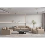 Sandfarbene Fun-Möbel Couchgarnituren 3-2-1 aus Stoff 2 Personen 