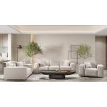 Cremefarbene Fun-Möbel Couchgarnituren 3-2-1 aus Stoff 2 Personen 