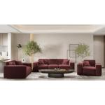 Bordeauxrote Fun-Möbel Couchgarnituren 3-2-1 aus Stoff 2 Personen 