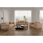 Beige Fun-Möbel Couchgarnituren 3-2-1 aus Stoff Breite 0-50cm, Höhe 0-50cm, Tiefe 0-50cm 2 Personen 