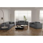 Graue Fun-Möbel Couchgarnituren 3-2-1 aus Stoff Breite 0-50cm, Höhe 0-50cm, Tiefe 0-50cm 2 Personen 