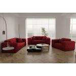 Rubinrote Fun-Möbel Couchgarnituren 3-2-1 aus Stoff Breite 0-50cm, Höhe 0-50cm, Tiefe 0-50cm 2 Personen 
