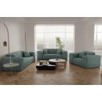 Saphirblaue Fun-Möbel Couchgarnituren 3-2-1 aus Stoff Breite 0-50cm, Höhe 0-50cm, Tiefe 0-50cm 2 Personen 