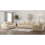 Beige Fun-Möbel Couchgarnituren 3-2-1 aus Stoff 3 Personen 
