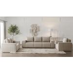 Beige Fun-Möbel Couchgarnituren 3-2-1 aus Stoff 2 Personen 