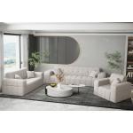 Beige Fun-Möbel Couchgarnituren 3-2-1 aus Stoff 2 Personen 