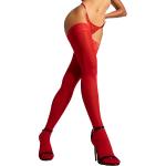 Rote Sexy Damenstrumpfhalter & Damenstrapsgürtel aus Spitze enganliegend Größe L Große Größen 