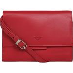 Rote Elegante Voi Leather Design Soft Clutches aus Leder für Damen 