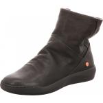 Schwarze Softinos Ankle Boots & Klassische Stiefeletten aus Leder 