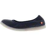 Reduzierte Marineblaue Softinos Damenballerinas mit Schnürsenkel in Breitweite aus Microfaser mit herausnehmbarem Fußbett Größe 36 für den für den Sommer 
