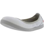 Weiße Softinos Damenballerinas mit Schnürsenkel in Breitweite aus Microfaser mit herausnehmbarem Fußbett Größe 41 für den für den Sommer 