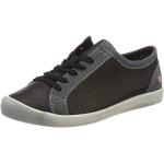 Softinos Damen ICA388SOF Smooth/Suede Sneaker, Schwarz (Black/Dk.Grey), 36 EU