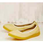 Reduzierte Gelbe Softinos Damenballerinas aus Leder mit herausnehmbarem Fußbett Größe 39 für den für den Sommer 