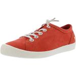 Rote Softinos Low Sneaker mit Schnürsenkel in Normalweite aus Microfaser für Damen Größe 39 für den für den Sommer 