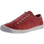 Rote Softinos Runde Low Sneaker in Breitweite aus Glattleder mit herausnehmbarem Fußbett für Damen Größe 41 