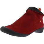 Softinos Damen Stiefeletten FARAH, Frauen Ankle Boots, stiefel halbstiefel bootie knöchelhoch reißverschluss,Rot(RED/ANTHRACITE),42 EU / 8 UK