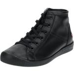 Schwarze Softinos Low Sneaker aus Glattleder für Damen Größe 41 