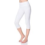 Weiße Sportliche Capri-Leggings & 3/4-Leggings für Damen Größe S für den für den Sommer 
