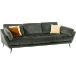 W.SCHILLIG Softy Big Sofa 254x113x79cm Mikrofaser Grün 3-Sitzer 100% Polyester