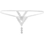 Weiße Perlenstrings aus Spitze für Damen Größe XS 