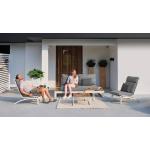 Reduzierte Weiße Moderne Lounge Gartenmöbel & Loungemöbel Outdoor aus Teakholz 4 Personen 