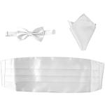 Weiße Stofftaschentücher aus Satin für Herren Größe M zur Hochzeit für den für den Winter 