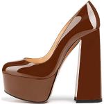 Braune Runde High Heels & Stiletto-Pumps für Damen Größe 40 