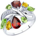 Silberne Sokolov Citrin Ringe aus Silber für Damen 