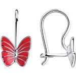 Pinke Sokolov Schmetterling Ohrringe mit Insekten-Motiv handgemacht für Kinder 