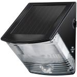 Solar LED-Wandleuchte SOL 04 plus IP44 mit Infrarot-Bewegungsmelder 2xLED 0,5W 85lm Farbe Schwarz