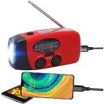 Solar Radio,AM/FM Handkurbelradio USB Notfallradio mit Taschenlampe,SOS Alarm und Handyladefunktion,1000mAh Wiederaufladbare Batterie,für Camping, Reisen,Notfall Ourdoor
