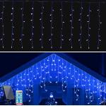Blaue LED Lichterketten mit Halloween-Motiv mit Timer 